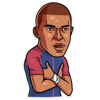 😬 65d7ca03 pemain sepak bola, olahraga, atlet, perayaan, kartun, stiker telegram sticker