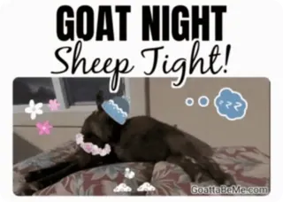 🌙 7608e136 GOAT NIGHT
Sheep Tight! ヤギ, 羊, 夜, 動物, 睡眠, 可愛い, 動物 telegram sticker