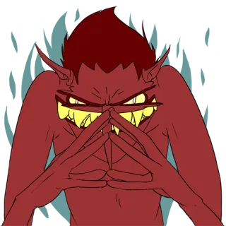 😈 7724e6cb 恶魔, 邪魔, 邪恶, 阴险, 卡通, 角色 telegram sticker