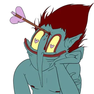 😍 d1ac8dd6 卡通, 暴力, 箭头, 心, 爱, 受伤 telegram sticker