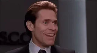 😡 26c281df Willem Dafoe actor, man, smile, portrait telegram sticker