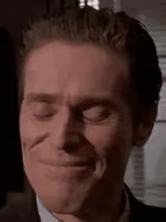 😆 2fa95a5f Willem Dafoe actor, portrait, man, smile, villain telegram sticker