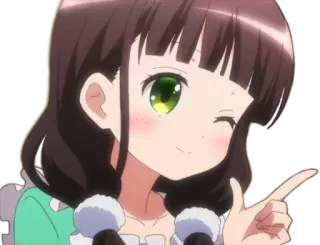 😉 2dfbfa0f Anime, Ragazza, Carina, Occhiolino telegram sticker