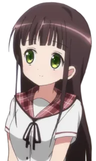 😊 75b2981e Anime, Ragazza, Uniforme scolastica, Cartone animato telegram sticker