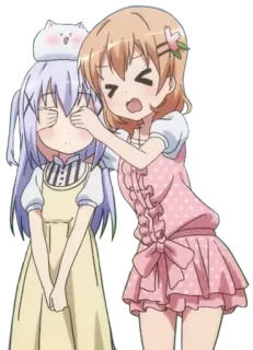😫 a3816a49 Anime, Carino, Ragazze, Amiche, Cartoni animati, Giocoso telegram sticker