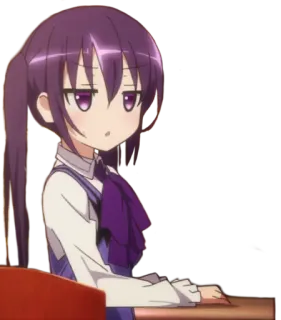 😑 c6e4d41f anime, ragazza, cartone animato, coda di cavallo telegram sticker