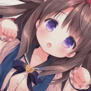 🍇 0191f4c5 Anime, Ragazza, Cartone animato, Kawaii, Carino, Manga telegram sticker