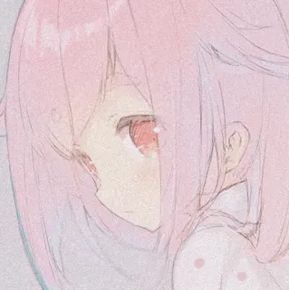 🍓 96d7c5c0 anime, ragazza, capelli rosa, carina, cartone animato telegram sticker