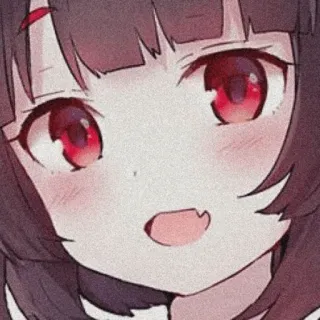 🍇 e98f0514 anime, ragazza, occhi rossi, carina telegram sticker