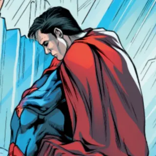 🦯 15f35894 Superman super-herói, quadrinhos, DC Comics, triste, emocional, Superman telegram sticker