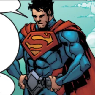 🦯 81d09961 Superman super-herói, história em quadrinhos, DC Comics, Man of Steel, voando, superpoderes, ficção telegram sticker