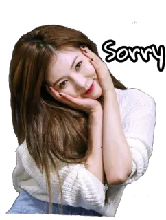 ✌ b2e5a4fa Sorry maaf, menyesal, wanita, imut, ramah, tulus telegram sticker