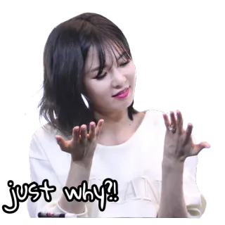 😰 fdc4488d just why?! pertanyaan, ekspresi, k-pop, wanita, bingung telegram sticker