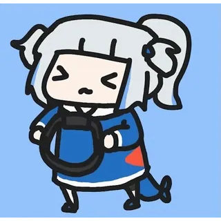 😖 1dbe63d1 Gawr Gura Аниме, Гавр Гура, Витубер, Милый, Hololive telegram sticker