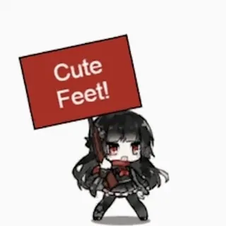 👀 2fbb9f98 Cute Feet! Чиби, Знак, Милый, Ступни telegram sticker