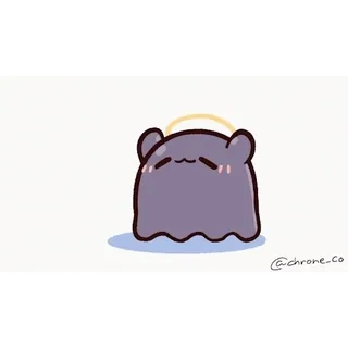 🌮 5c815d37 @chrone-co Капля, Милый, Призрак, Хэллоуин, Фиолетовый, Каваий, Мультик, Персонаж telegram sticker