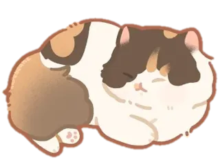 🐾 39789684 cat, sleeping, calico, cute, animal, domestic cat, feline telegram sticker