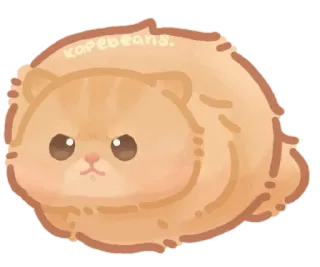 🐾 742f8322 kopebeans. cat, cute, kawaii, animal, pet, feline, kitten, illustration telegram sticker