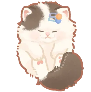 🐾 7cdc6612 kapebeans. cat, cute, pet, animal, kawaii, cartoon telegram sticker