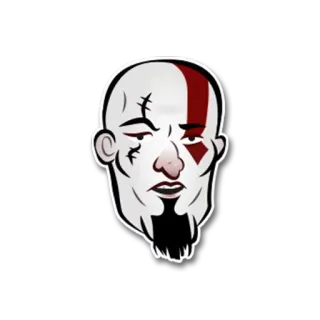 😕 a807b132 Kratos God of War Kratos, God of War, video game, character, head, face, sticker telegram sticker