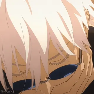 😟 587b91ec Satoru Gojo Jujutsu Kaisen Anime, Manga, Gojo Satoru, Jujutsu Kaisen, Okulary, Postać, Białe włosy, Czarodziej whatsapp sticker