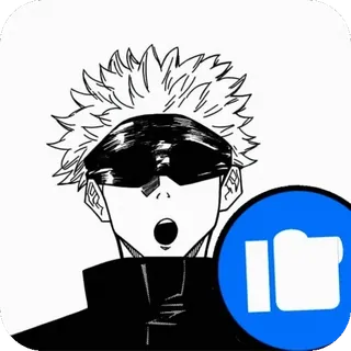 😃 65bea5dc Gojo Satoru Jujutsu Kaisen Anime, Manga, Gojo Satoru, Jujutsu Kaisen, Postać, Czarno-białe whatsapp sticker