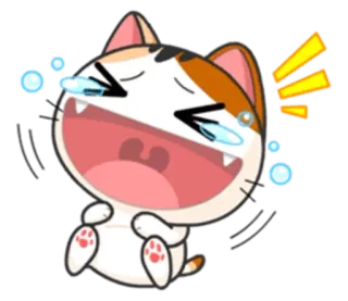 😂 1e9fc47e gato, llorando, riendo, emoji, sticker, dibujo animado, gracioso telegram sticker