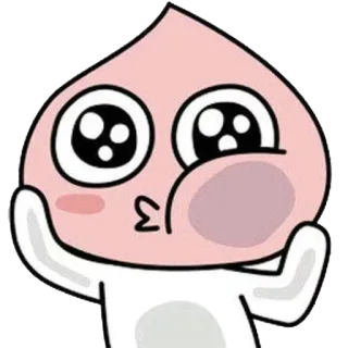 😗 16688412 Персик, Эмодзи, Каваий, Милый, Прелестный, Фрукт, Наклейка telegram sticker