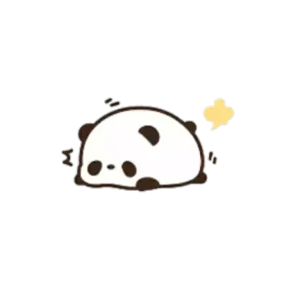 ☹ 44f1b4ca животное, милый, панда, сонный, лежащий telegram sticker