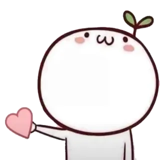 ❤ 59da905f милый, любовь, сердце, мультфильм, простой, каваий telegram sticker