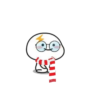 😐 edaef0e5 Harry Potter волшебник, шарф, гарри, поттер, очки, мультфильм telegram sticker