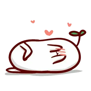 😻 f8e81cce милый, мультфильм, растение, сердечки, любовь telegram sticker