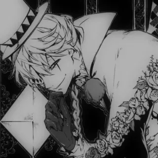 🎭 a53b4141 动漫, 角色, 帽子, 肖像, 坏笑, 小丑 telegram sticker