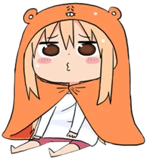🥧 92064e59 Umaru Doma Himouto! Umaru-chan anime, umaru, himouto, cute, chibi, girl, hoodie telegram sticker