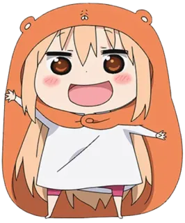 🥧 be7dc0f8 Umaru Doma Himouto! Umaru-chan anime, chibi, umaru, himouto umaru-chan, cute, cartoon, manga telegram sticker