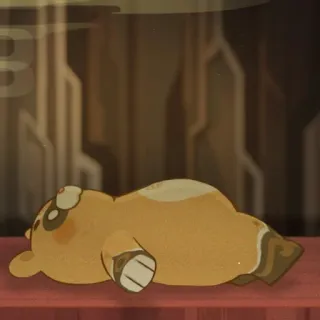 😵 93c32ad6 Bär, Tier, Cartoon, liegend, süß telegram sticker