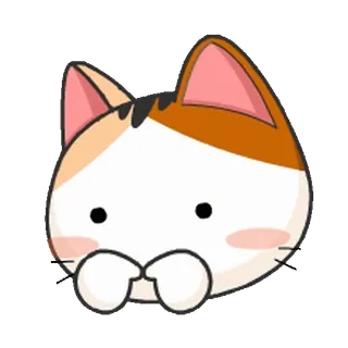 ❤️ e9ce069f cat, animal, cute, sticker, kitten, calico, cartoon telegram sticker