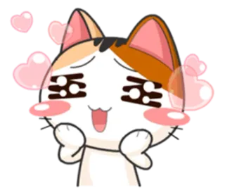 ☺️ 245caf39 cat, hearts, cute, animal, love, sticker whatsapp sticker