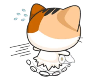 🏃‍♀ 52706e60 cat, cartoon, cute, animal whatsapp sticker