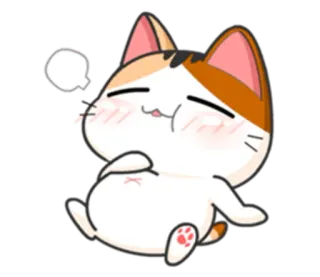 😇 905c81c7 cat, cute, calico, animal, cartoon, sticker, kitty, kawaii whatsapp sticker
