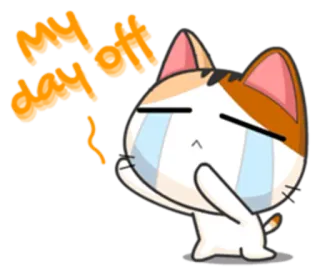 😿 a02e22dc Fml off cat, crying, sad, swear, offensive whatsapp sticker