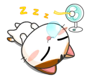 😴 a4031212 ZZZ cat, sleeping, zzz, fan, cute, cartoon, animal, rest whatsapp sticker