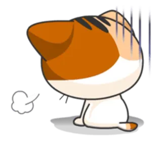 😓 b79520a8 cat, sad, exhausted, cartoon, animal, sticker whatsapp sticker