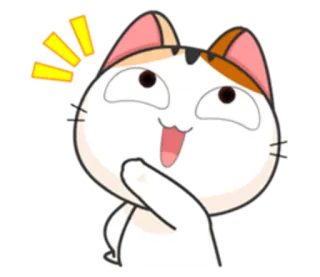 😼 cc0c6017 cat, cartoon, animal, cute, kawaii, happy, joyful, excited whatsapp sticker