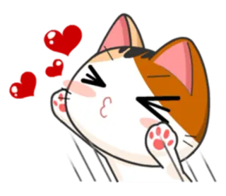 😘 ee0f6c42 cat, hearts, love, kiss, animal, cute, sticker whatsapp sticker