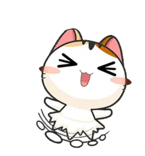🏃‍♀ 04858884 chat, mignon, animal, kawaii, autocollant telegram sticker