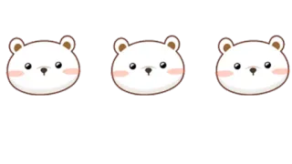 🐻 85996186 ours, animal, mignon, dessin animé, mammifère, visage, autocollant telegram sticker