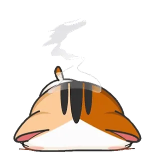 😑 40001e16 chat, épuisé, vapeur, fatigué, animal, animal de compagnie, drôle telegram sticker