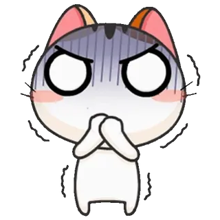 😱 70110ceb gatto, kawaii, carino, nervoso, spaventato, ansioso telegram sticker