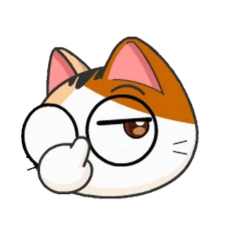 🧐 b99597fe gatto, dito medio, gesto offensivo, cartone animato, adesivo telegram sticker